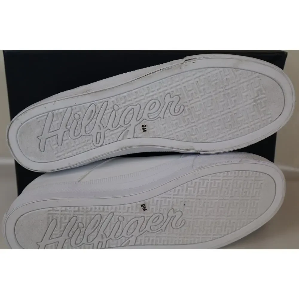 NEW Tommy Hilfiger Lelini Sneakers Women's White Low Top Lace Up Size 9M